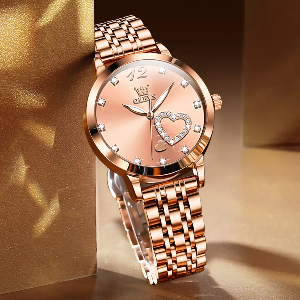 OLEVS 5189 Watch for Women Mesh Strap Fashion Rose Gold Dress Watches - Image 104