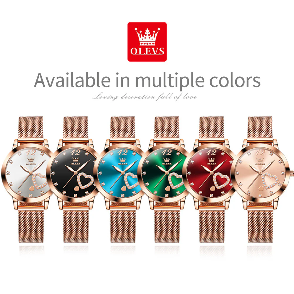 OLEVS 5189 Watch for Women Mesh Strap Fashion Rose Gold Dress Watches - Image 21