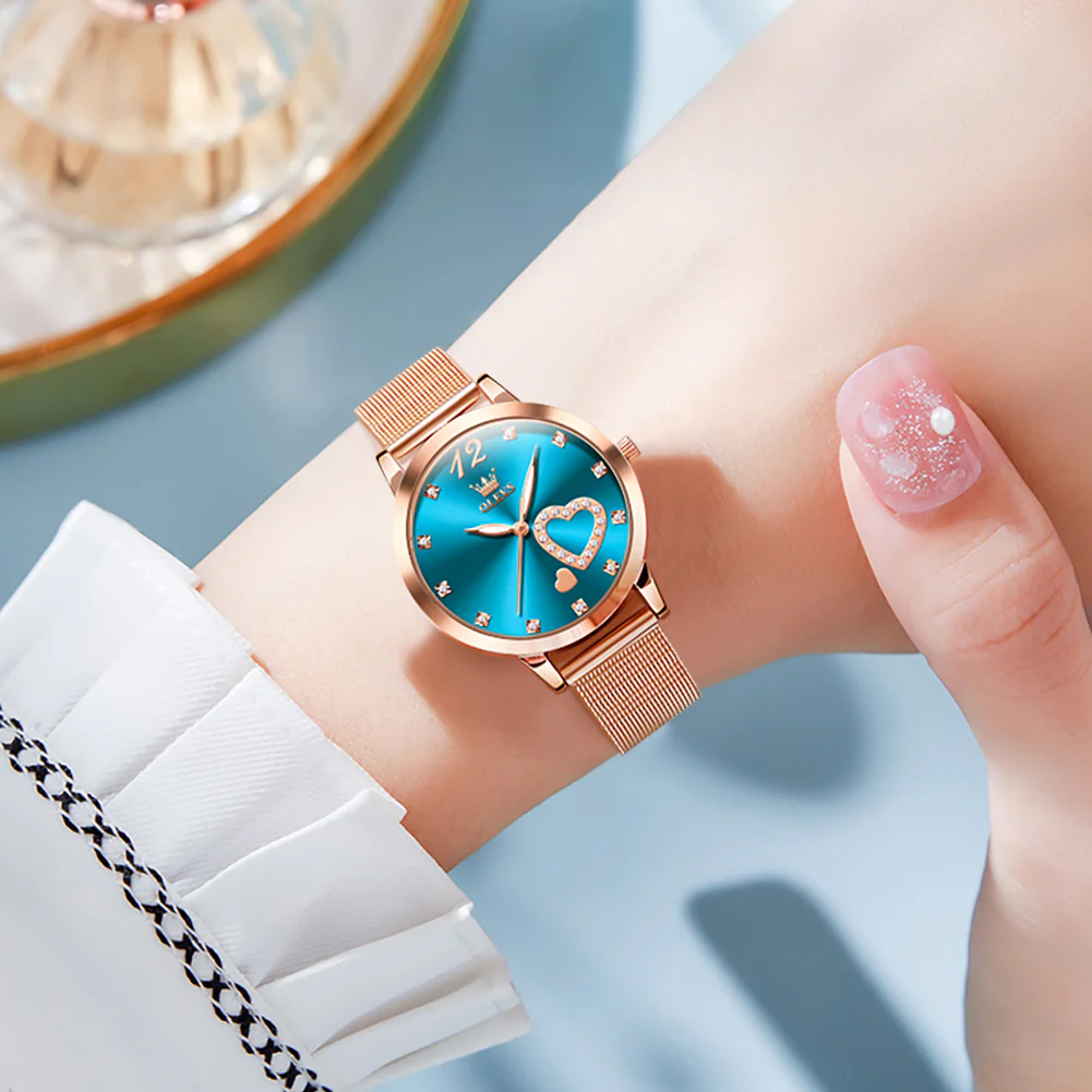 OLEVS 5189 Watch for Women Mesh Strap Fashion Rose Gold Dress Watches - Image 23