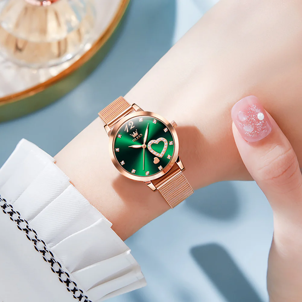 OLEVS 5189 Watch for Women Mesh Strap Fashion Rose Gold Dress Watches - Image 30