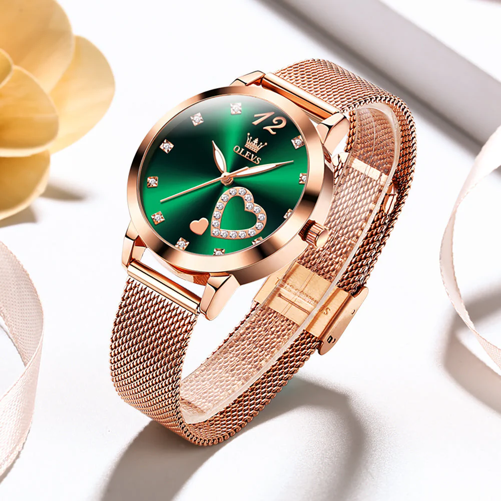 OLEVS 5189 Watch for Women Mesh Strap Fashion Rose Gold Dress Watches - Image 32