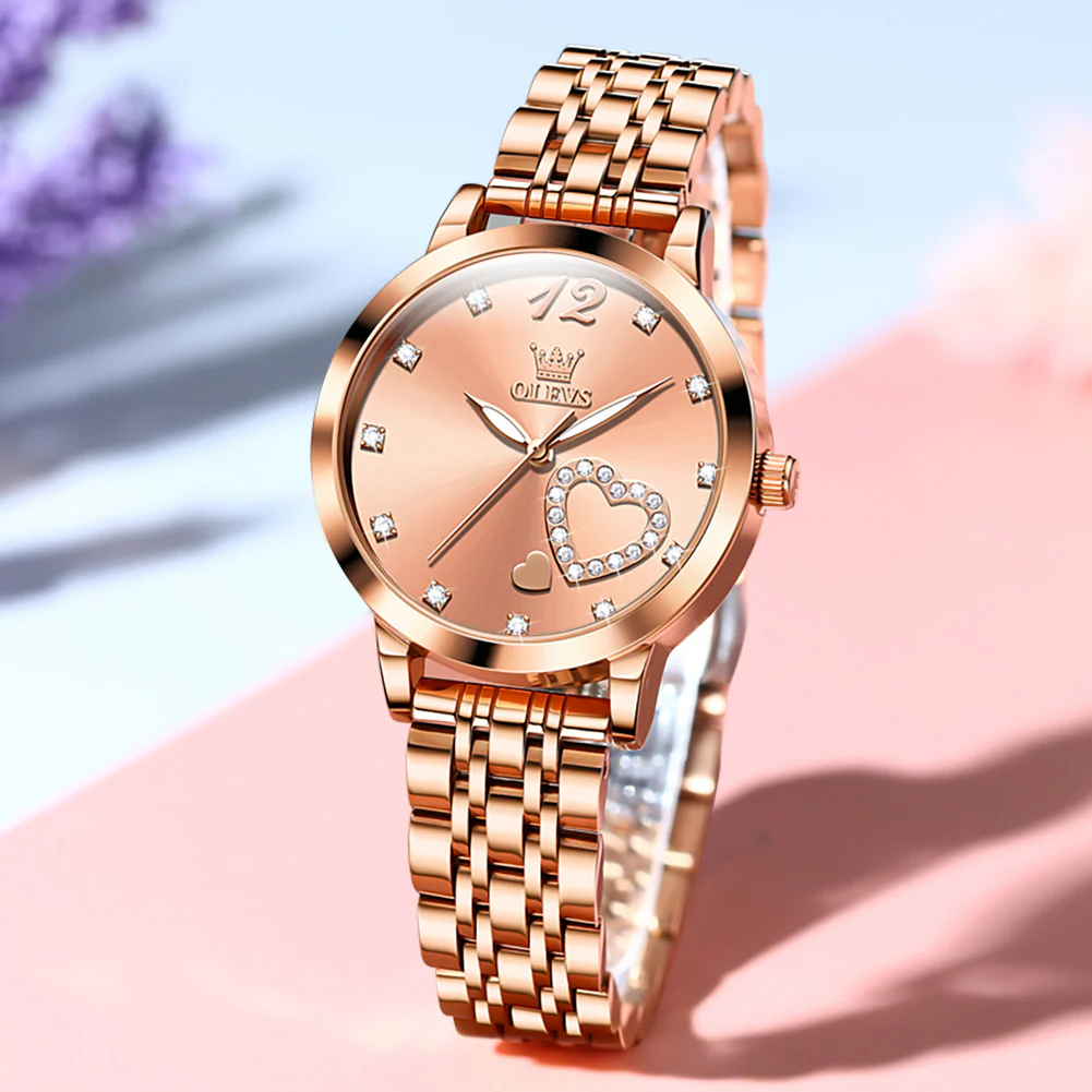 OLEVS 5189 Watch for Women Mesh Strap Fashion Rose Gold Dress Watches - Image 60