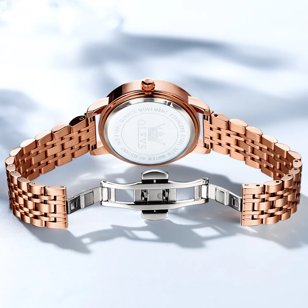 OLEVS 5189 Watch for Women Mesh Strap Fashion Rose Gold Dress Watches - Image 61
