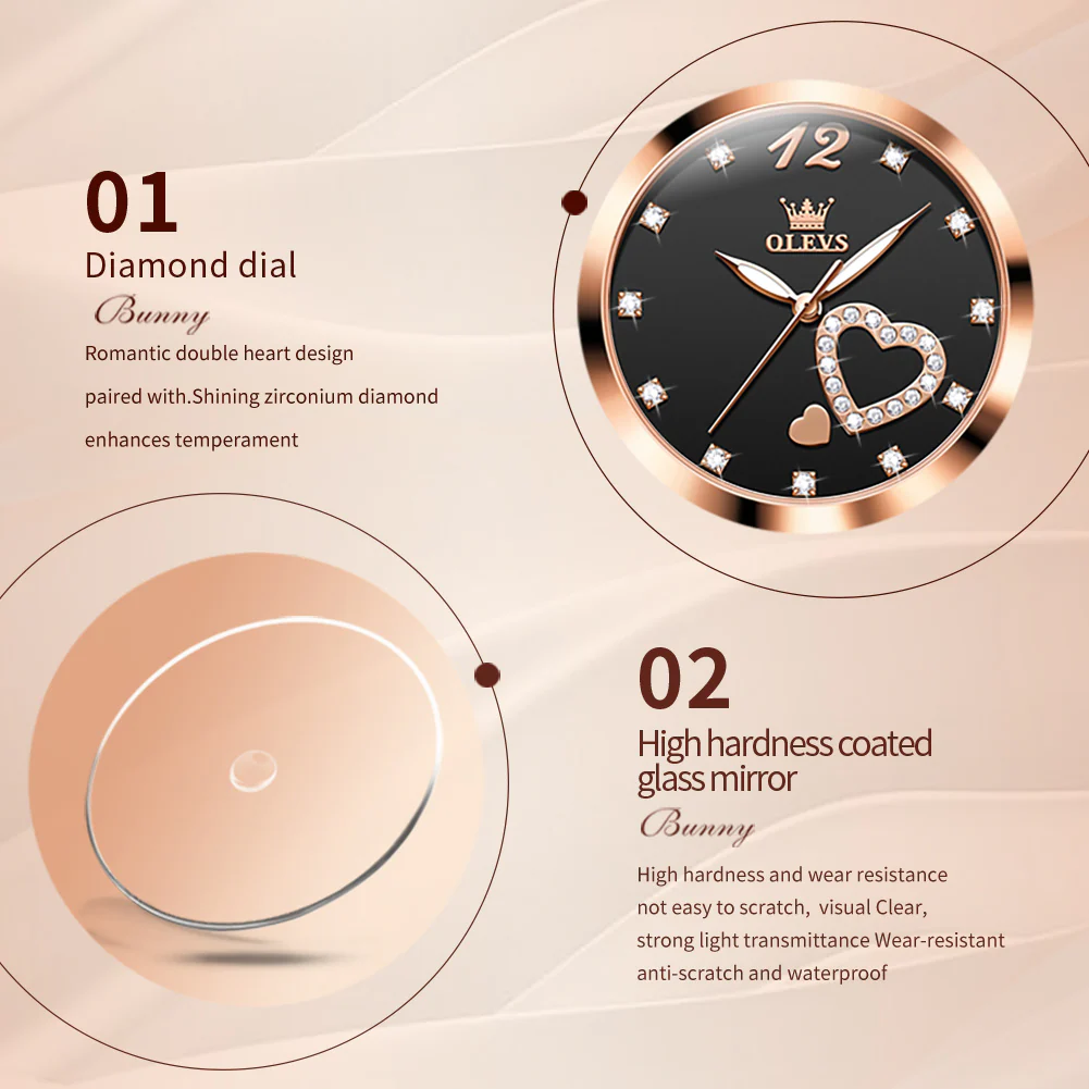 OLEVS 5189 Watch for Women Mesh Strap Fashion Rose Gold Dress Watches - Image 62