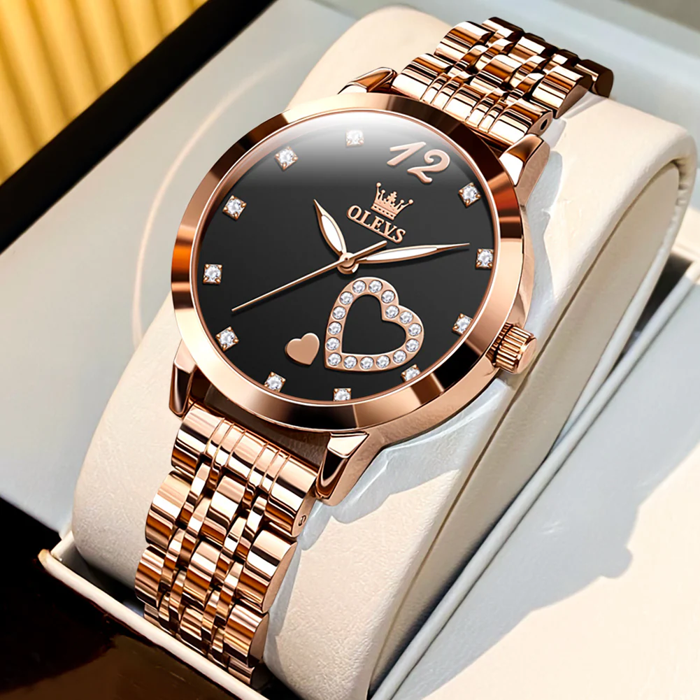 OLEVS 5189 Watch for Women Mesh Strap Fashion Rose Gold Dress Watches - Image 86