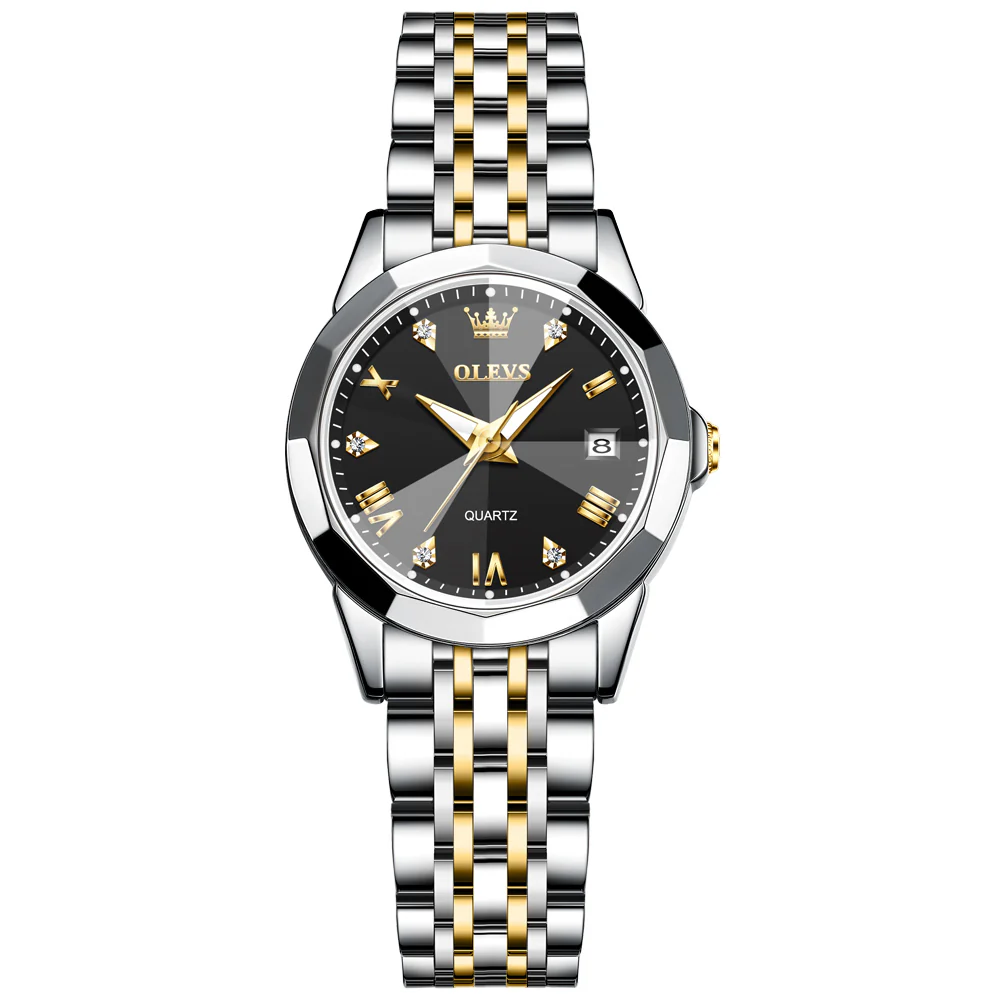 OLEVS 9931 Watch for Women Quartz Diamond Fashion Elegant Dress Ladies Watch Stainless Steel Two Tone Day Date Wrist Watches - Image 19