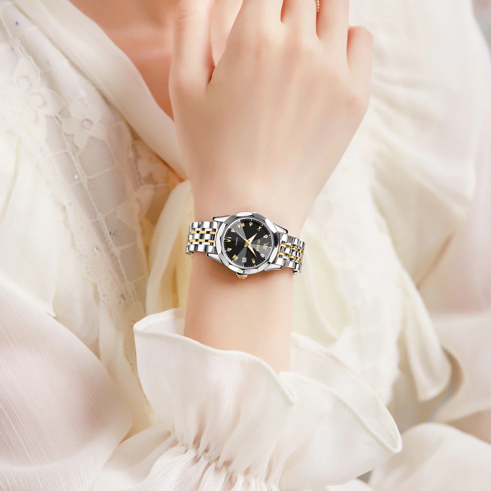 OLEVS 9931 Watch for Women Quartz Diamond Fashion Elegant Dress Ladies Watch Stainless Steel Two Tone Day Date Wrist Watches - Image 21