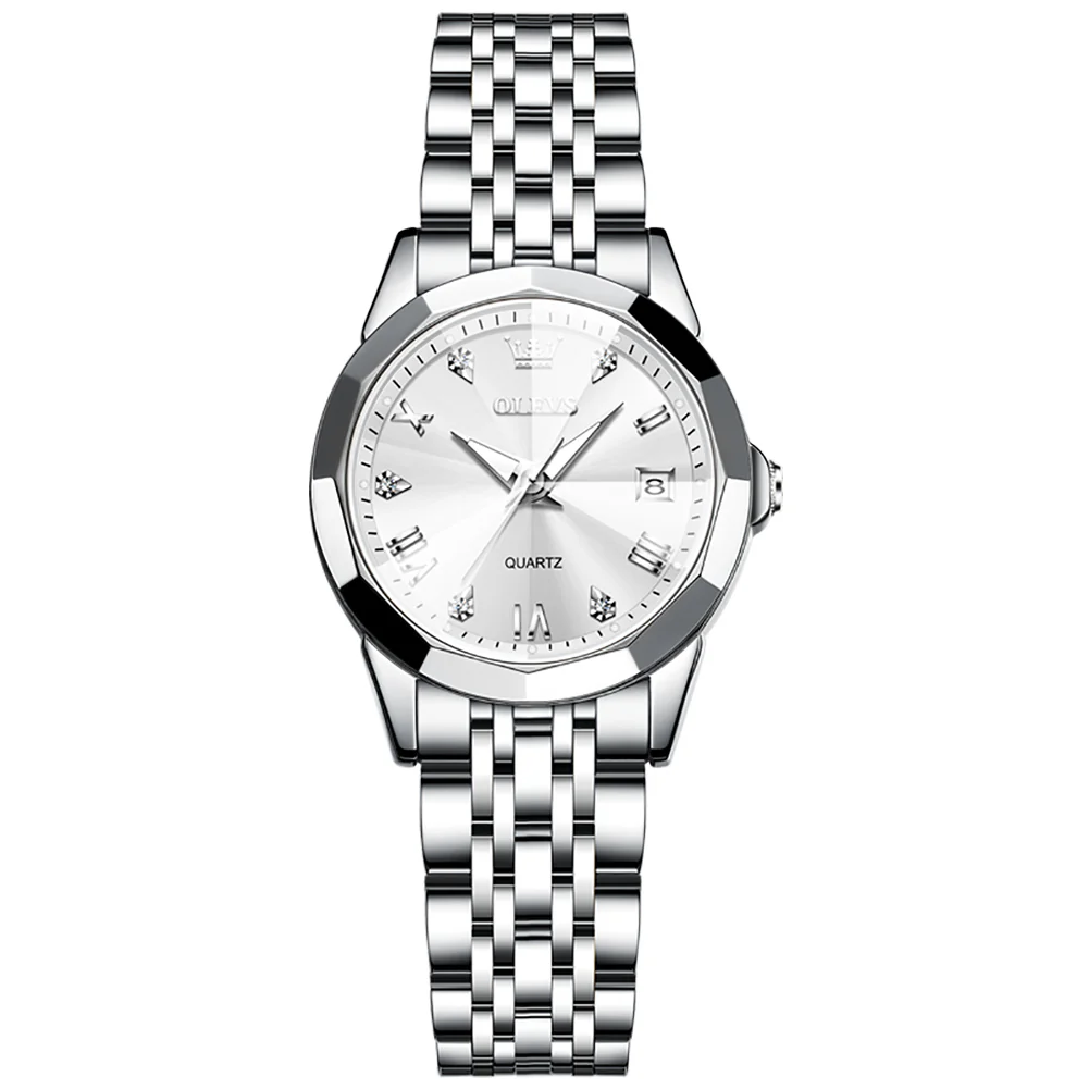 OLEVS 9931 Watch for Women Quartz Diamond Fashion Elegant Dress Ladies Watch Stainless Steel Two Tone Day Date Wrist Watches - Image 31
