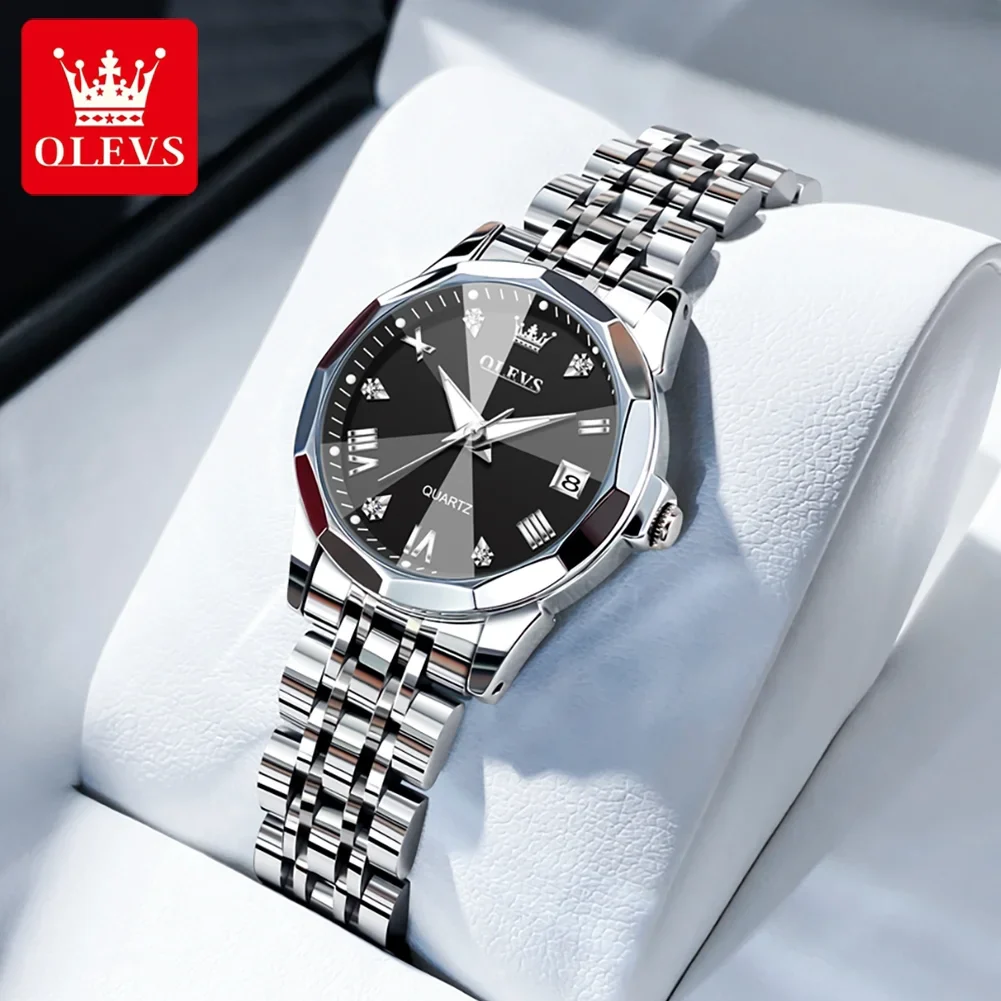 OLEVS 9931 Watch for Women Quartz Diamond Fashion Elegant Dress Ladies Watch Stainless Steel Two Tone Day Date Wrist Watches - Image 37