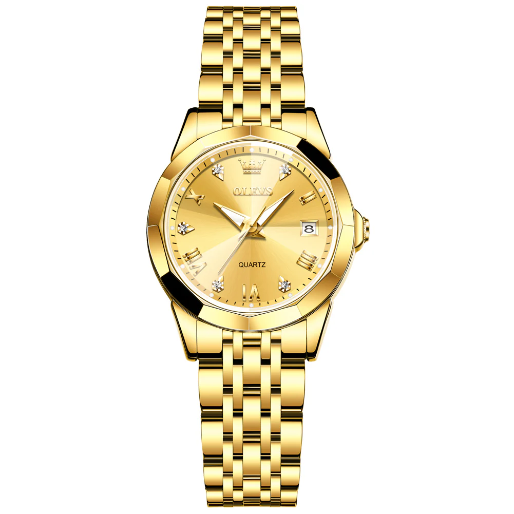 OLEVS 9931 Watch for Women Quartz Diamond Fashion Elegant Dress Ladies Watch Stainless Steel Two Tone Day Date Wrist Watches - Image 7
