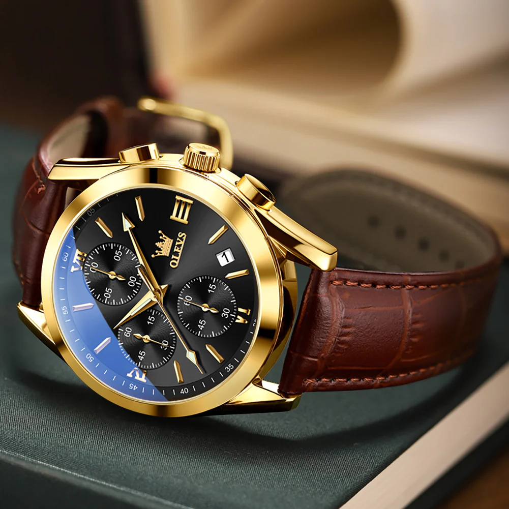 OLEVS 2872 Men's Chronograph Quartz Watches Waterproof Stainless Steel Wrist Watch - Image 10