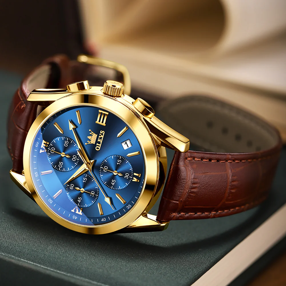OLEVS 2872 Men's Chronograph Quartz Watches Waterproof Stainless Steel Wrist Watch - Image 16