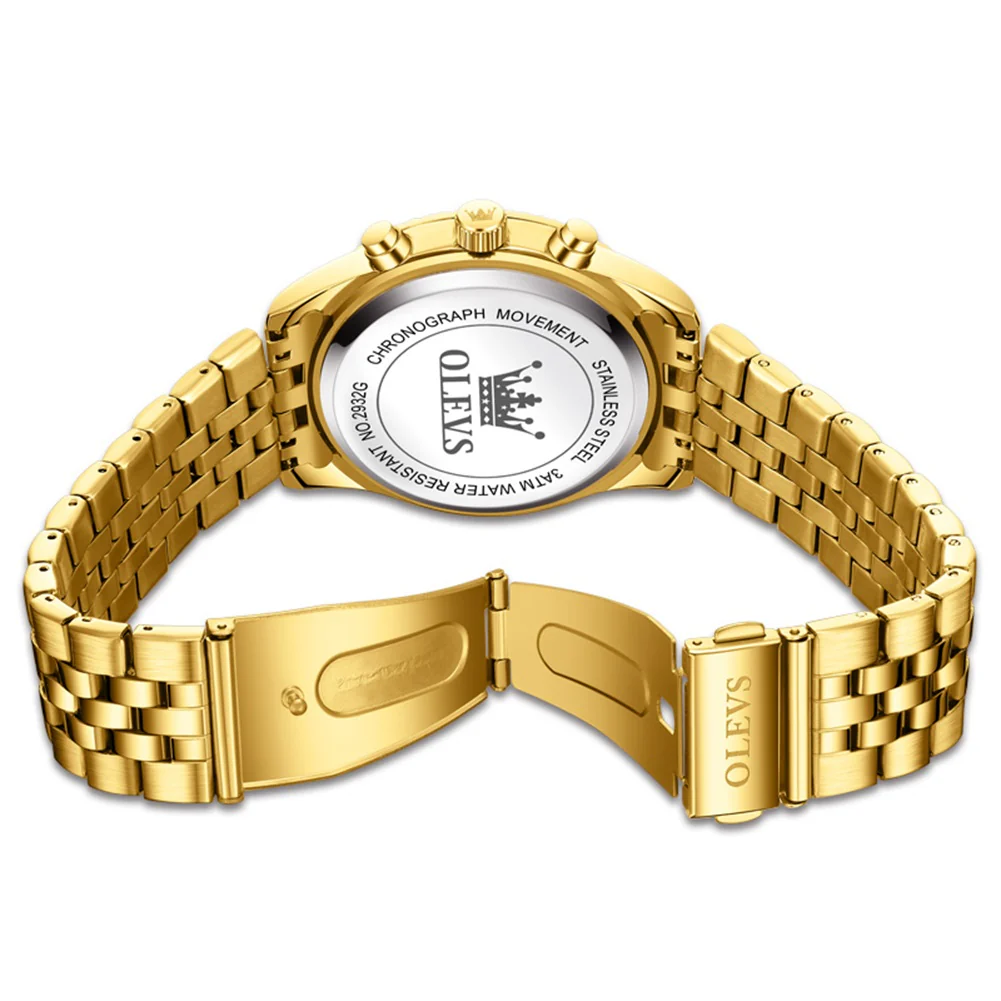 OLEVS 2932 Men's Watch with Gold Bracelet, Business Style, Gift-Ready, 3ATM Waterproof - Image 12