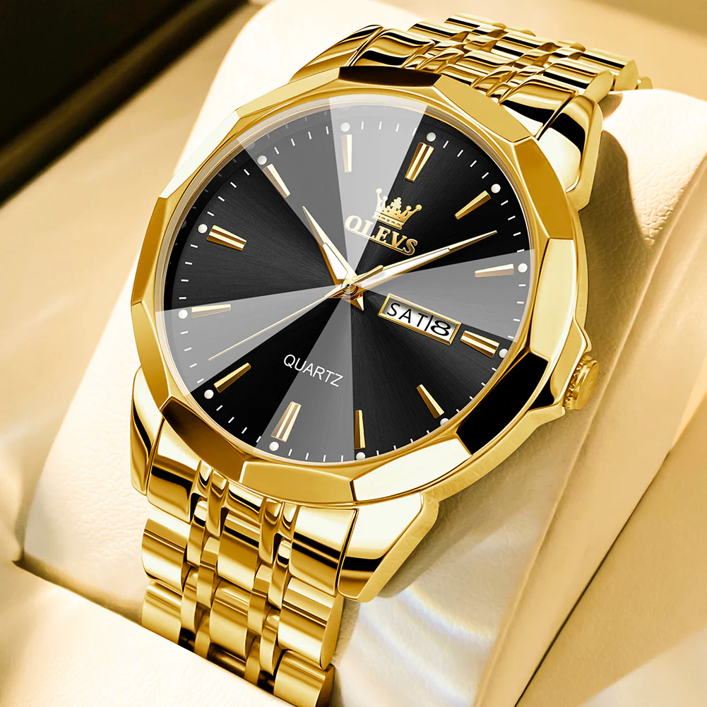 OLEVS 3615 Watches for Men,Dress Analog Quartz Mens Watch,Stainless Steel Waterproof Luminous Wristwatch,Big Face Calendar Elegant Gift for Men - Image 20