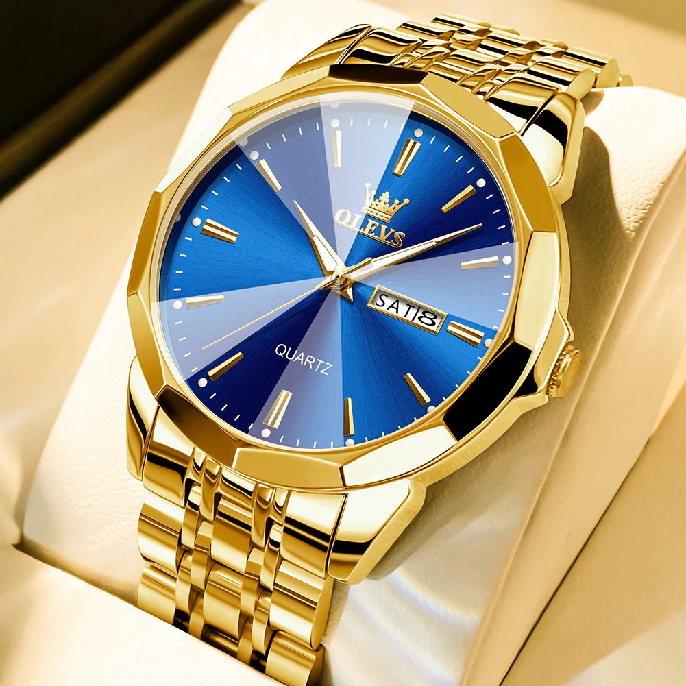 OLEVS 3615 Watches for Men,Dress Analog Quartz Mens Watch,Stainless Steel Waterproof Luminous Wristwatch,Big Face Calendar Elegant Gift for Men - Image 26