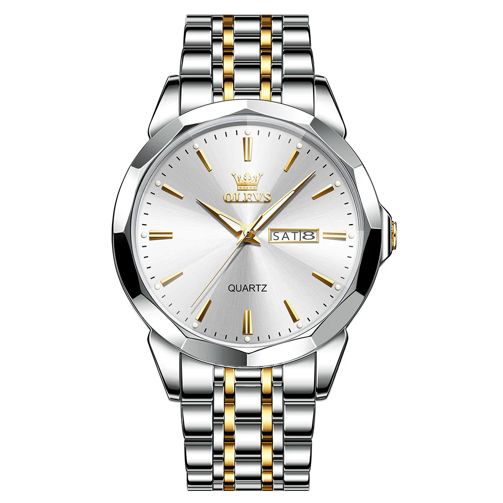 OLEVS 3615 Watches for Men,Dress Analog Quartz Mens Watch,Stainless Steel Waterproof Luminous Wristwatch,Big Face Calendar Elegant Gift for Men - Image 31