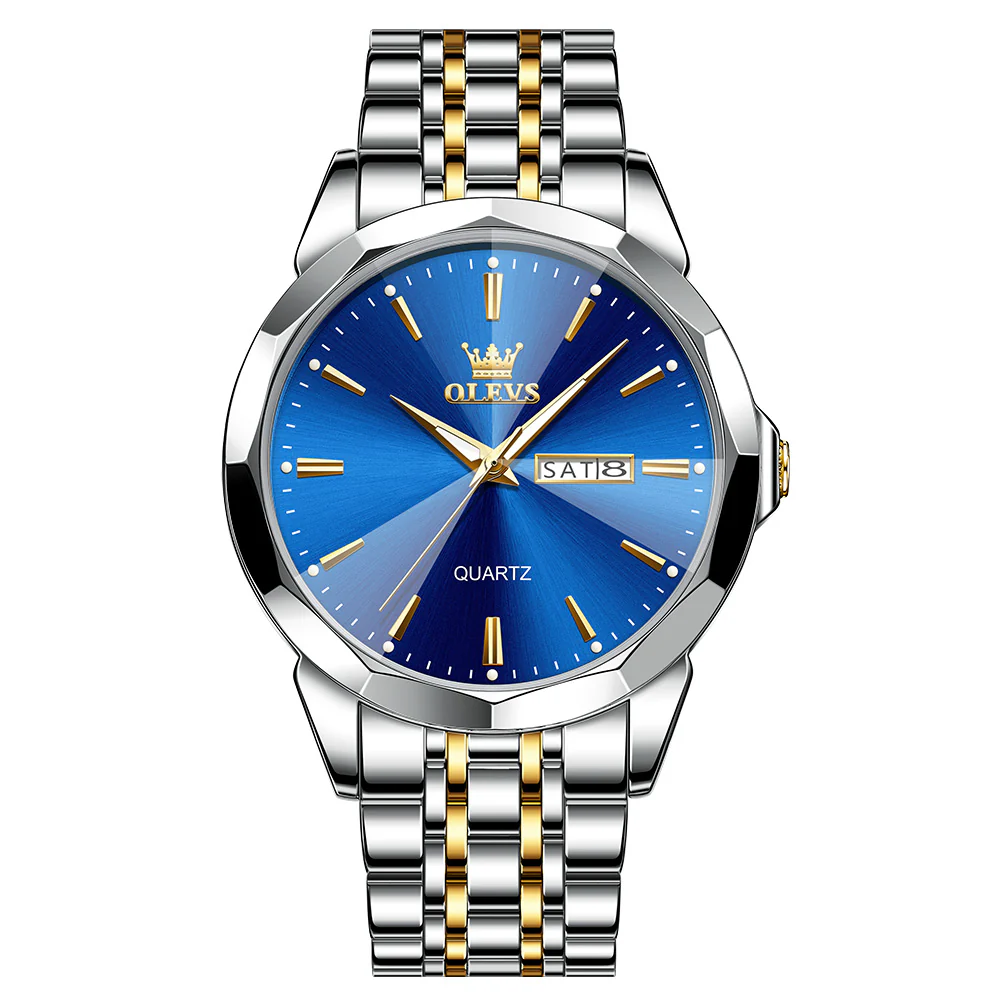 OLEVS 3615 Watches for Men,Dress Analog Quartz Mens Watch,Stainless Steel Waterproof Luminous Wristwatch,Big Face Calendar Elegant Gift for Men - Image 43