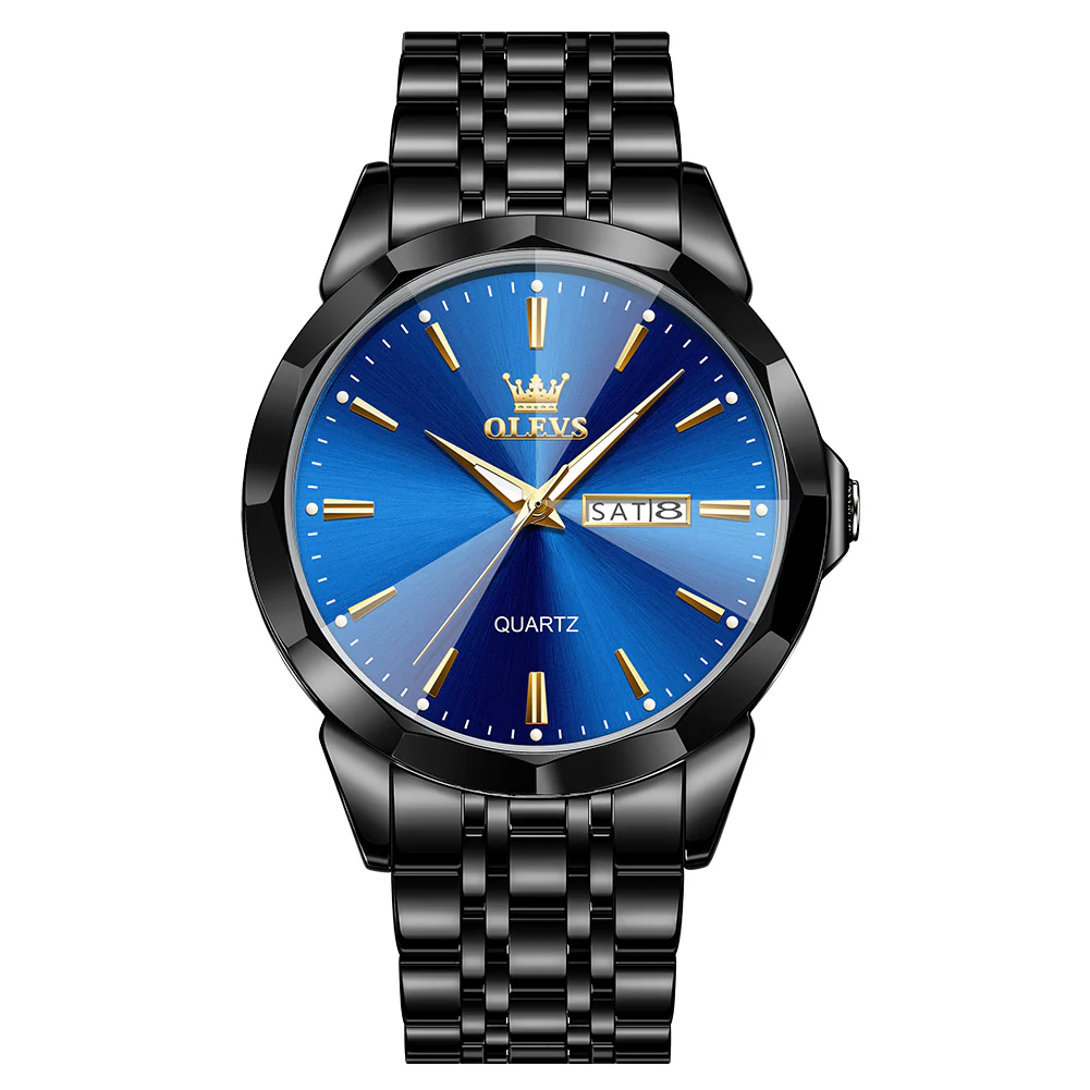 OLEVS 3615 Watches for Men,Dress Analog Quartz Mens Watch,Stainless Steel Waterproof Luminous Wristwatch,Big Face Calendar Elegant Gift for Men - Image 7