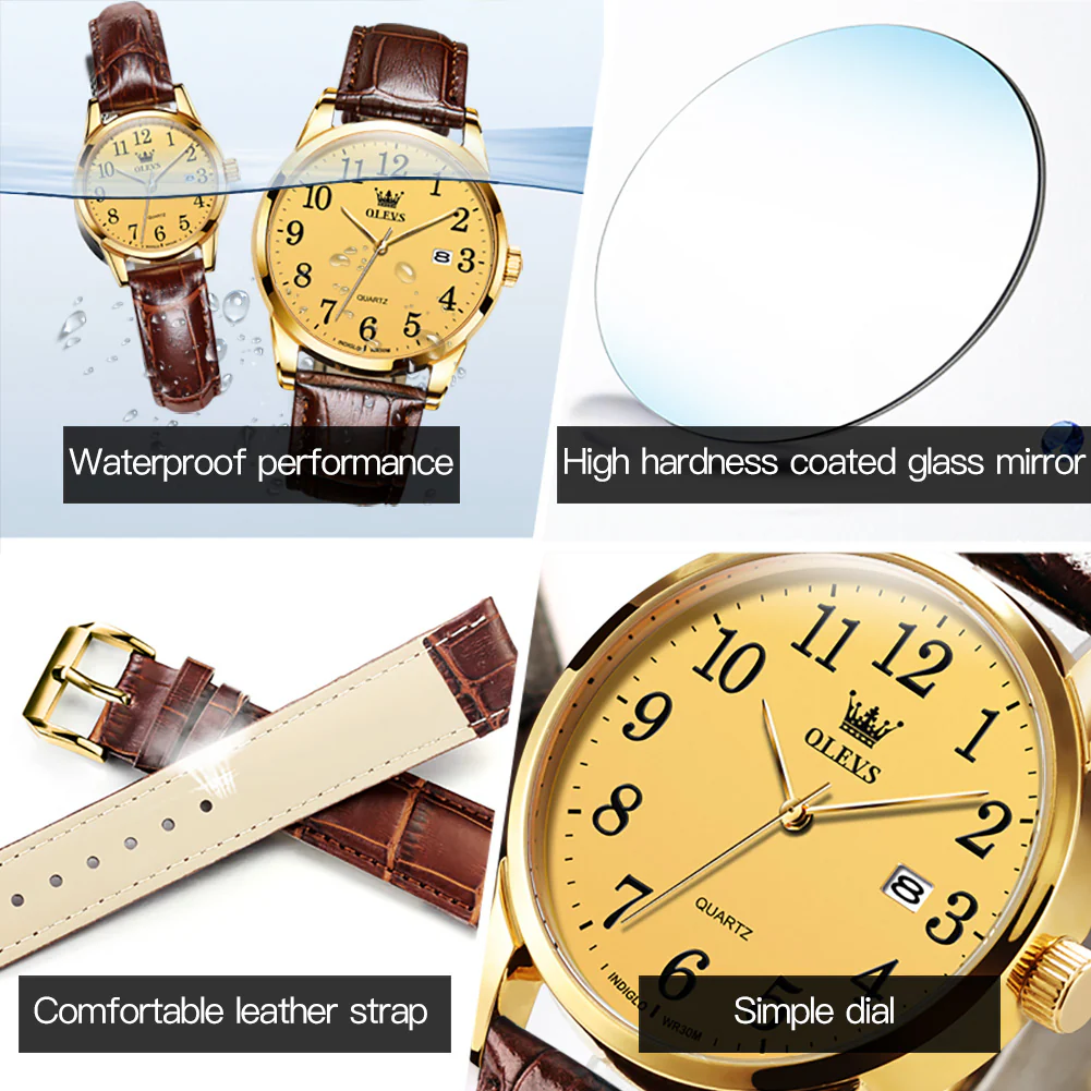 OLEVS 5566 Women Wrist Watches Ultra Thin 6.5mm Minimalist Dress Fashion Quartz Waterproof Date Day Leather Strap Slim Watches for Ladies - Image 11