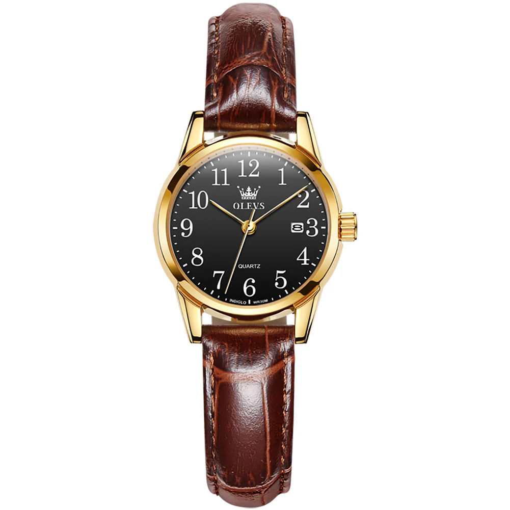 OLEVS 5566 Women Wrist Watches Ultra Thin 6.5mm Minimalist Dress Fashion Quartz Waterproof Date Day Leather Strap Slim Watches for Ladies - Image 13