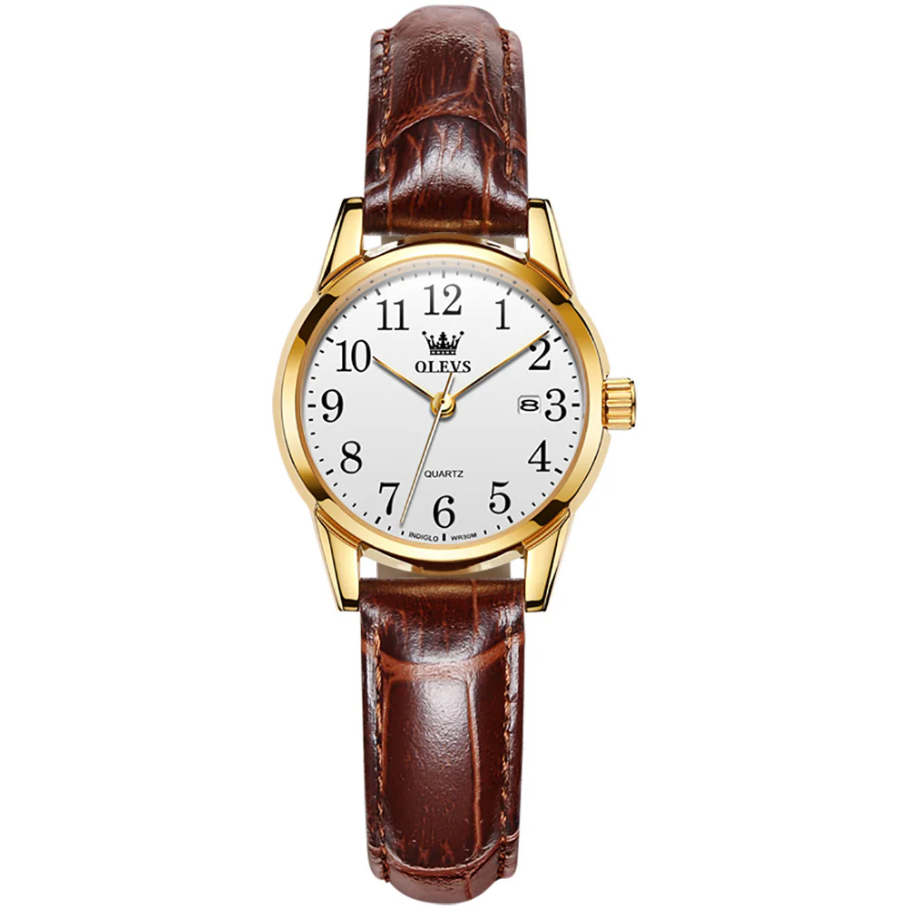 OLEVS 5566 Women Wrist Watches Ultra Thin 6.5mm Minimalist Dress Fashion Quartz Waterproof Date Day Leather Strap Slim Watches for Ladies - Image 19