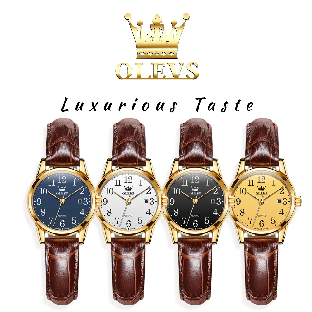 OLEVS 5566 Women Wrist Watches Ultra Thin 6.5mm Minimalist Dress Fashion Quartz Waterproof Date Day Leather Strap Slim Watches for Ladies - Image 24