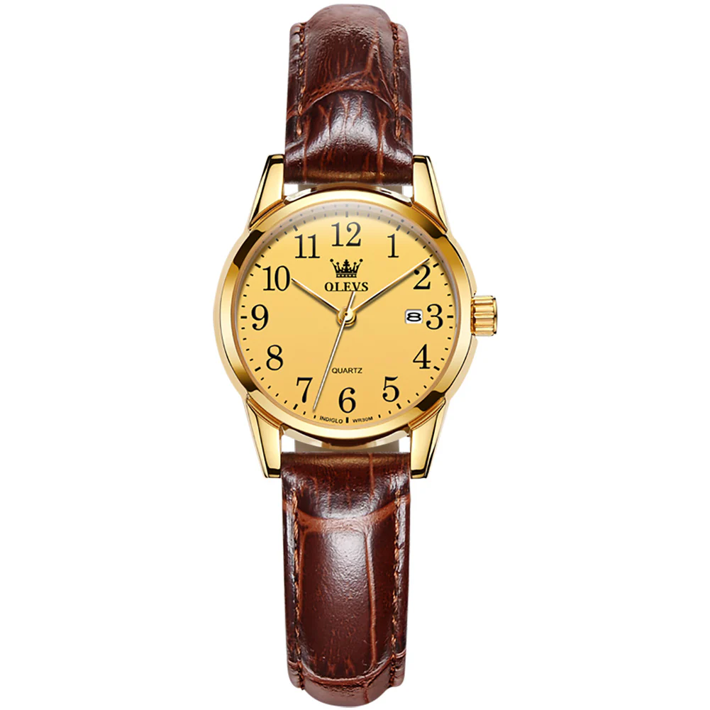 OLEVS 5566 Women Wrist Watches Ultra Thin 6.5mm Minimalist Dress Fashion Quartz Waterproof Date Day Leather Strap Slim Watches for Ladies - Image 7