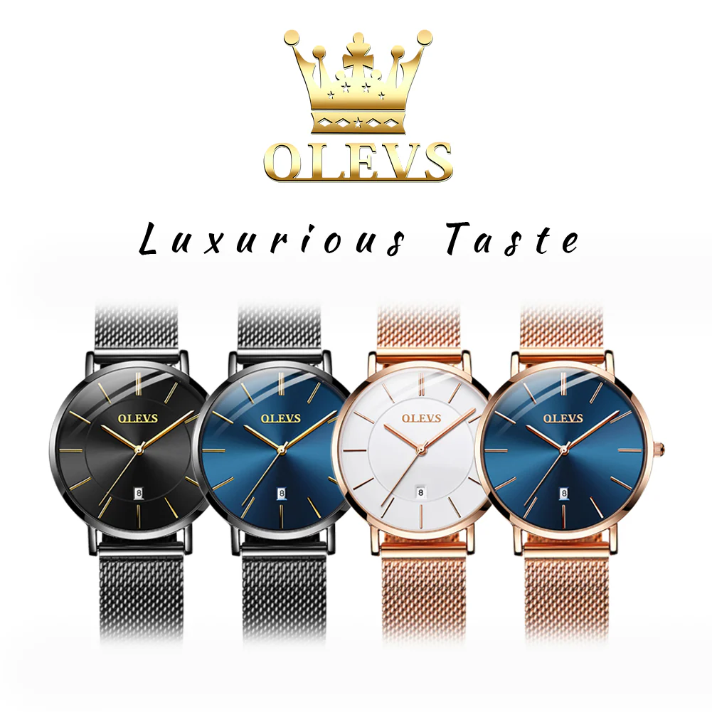 OLEVS 5869 Watch for Women Set Fashion Ladys Wrist Watch Minimalist with Rose Gold Bracelet Analog Quartz Date Waterproof Wrist Watches - Image 14