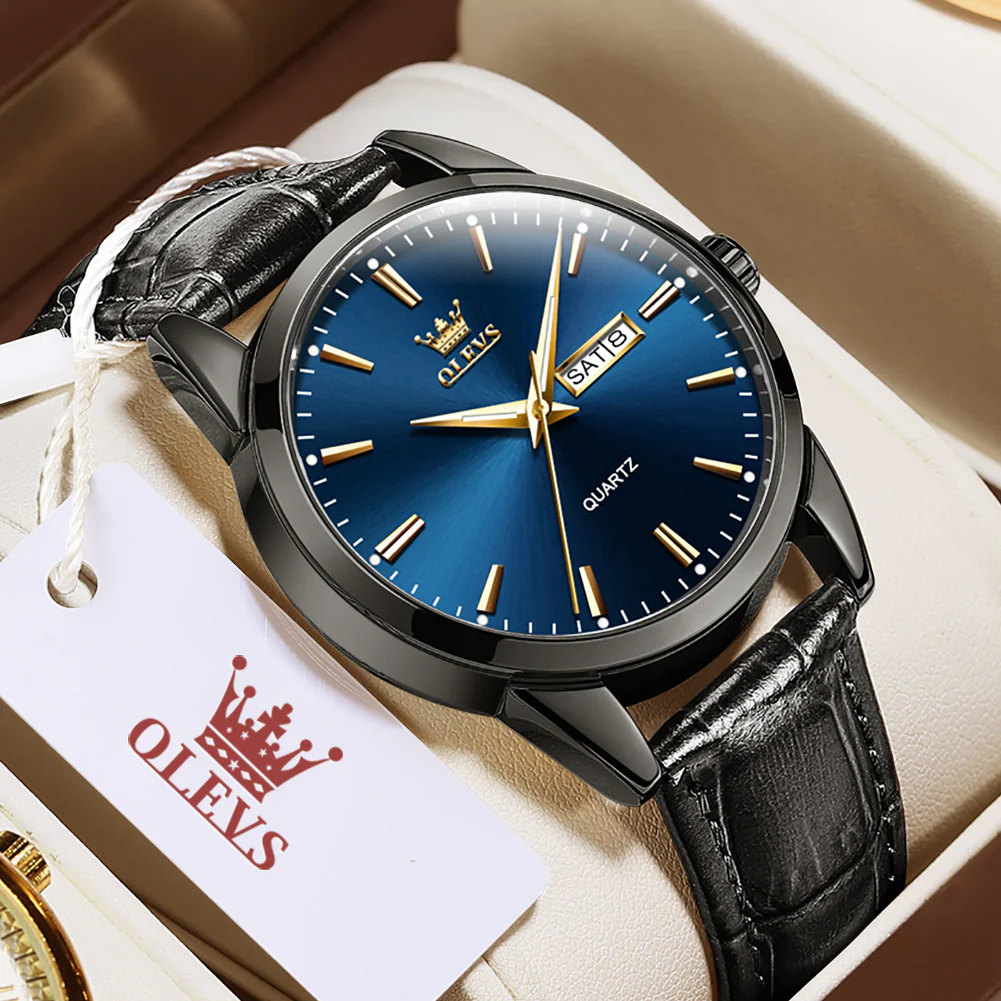 OLEVS 6898 Men's Chronograph Quartz Watch: Trendy Leather Strap Case, Day-Date Display, Waterproof Stainless Steel, Luminous Hands - Image 21
