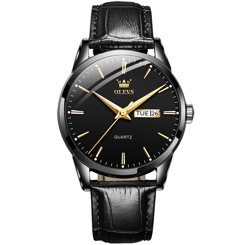 OLEVS 6898 Men's Chronograph Quartz Watch: Trendy Leather Strap Case, Day-Date Display, Waterproof Stainless Steel, Luminous Hands - Image 25