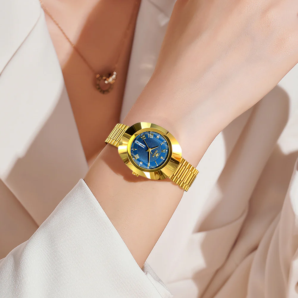 OLEVS 7008 Women's Quartz Watch with Date and Weekday Sub-Dials, Diamond Accents, Roman Numerals, 3ATM Water Resistance - Image 9