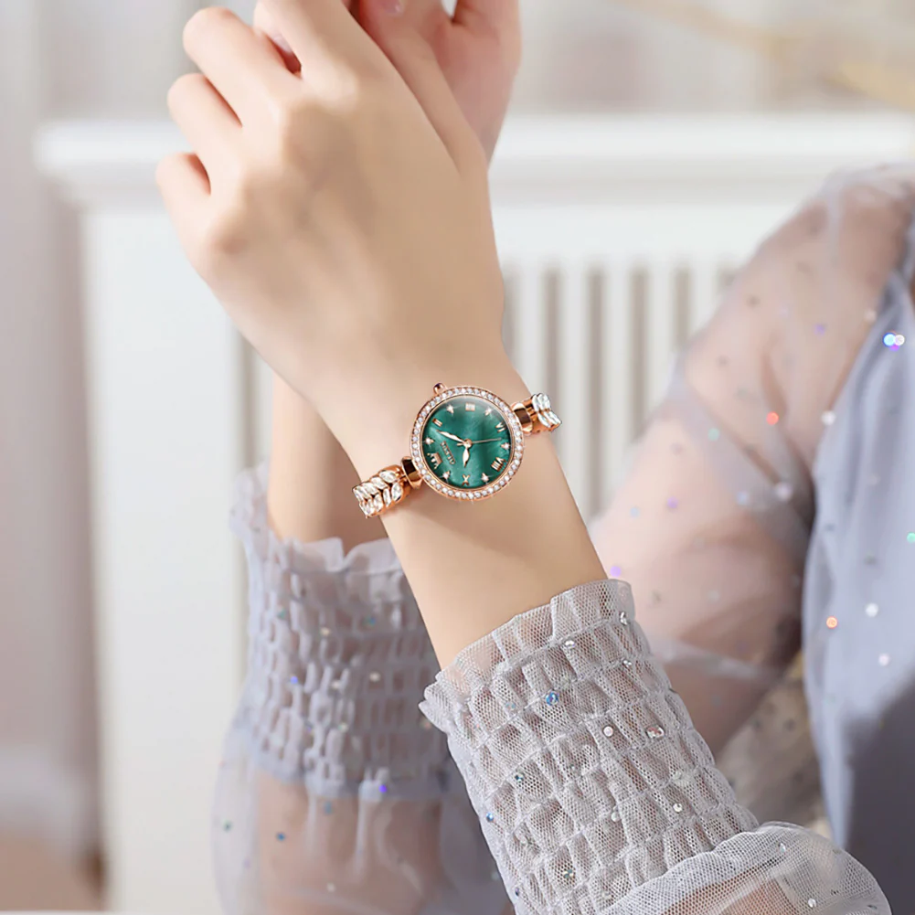 OLEVS 9971 Mermaid Full Diamond Quartz Women's Watch: Waterproof, Luminous, Fully Diamond-Set, Mermaid-Themed Design. - Image 15