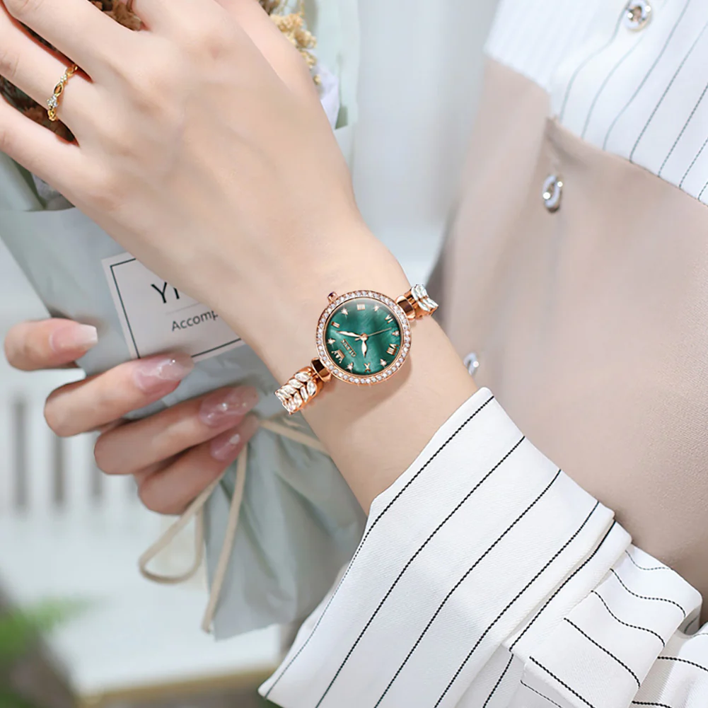 OLEVS 9971 Mermaid Full Diamond Quartz Women's Watch: Waterproof, Luminous, Fully Diamond-Set, Mermaid-Themed Design. - Image 16