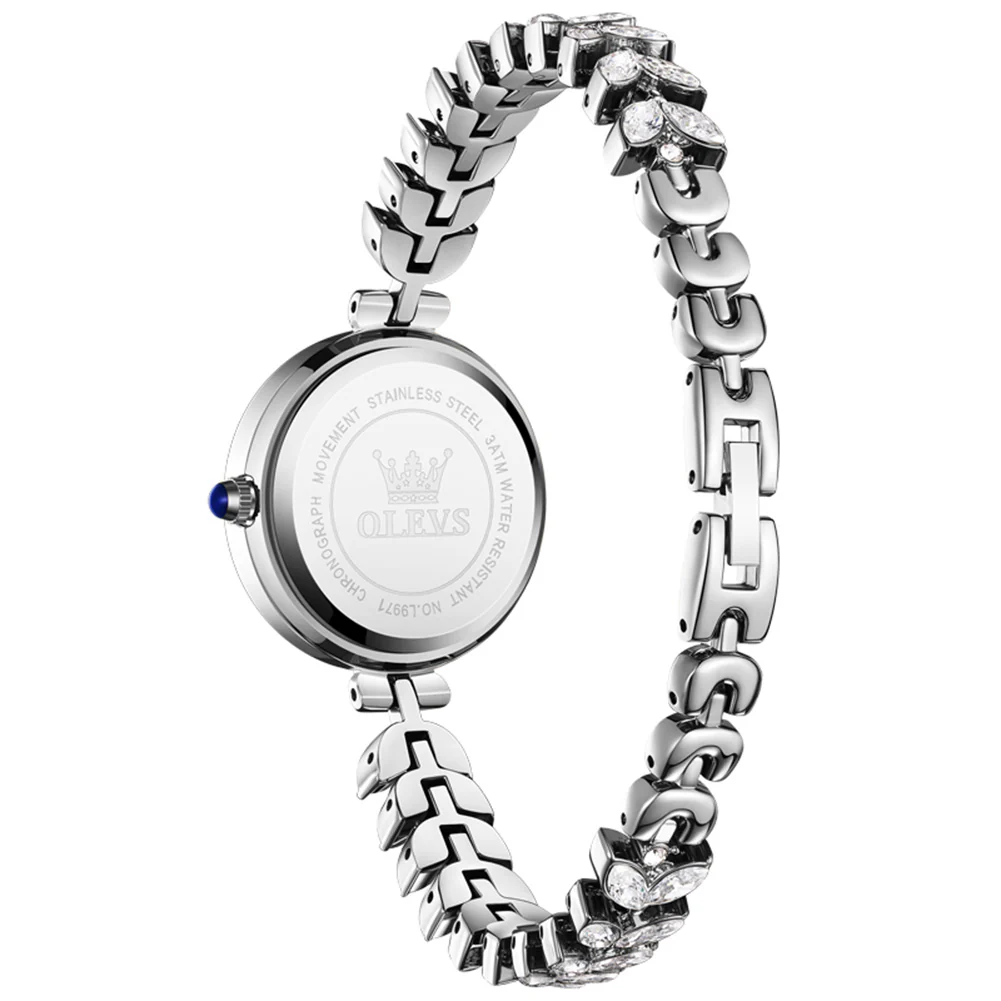 OLEVS 9971 Mermaid Full Diamond Quartz Women's Watch: Waterproof, Luminous, Fully Diamond-Set, Mermaid-Themed Design. - Image 30
