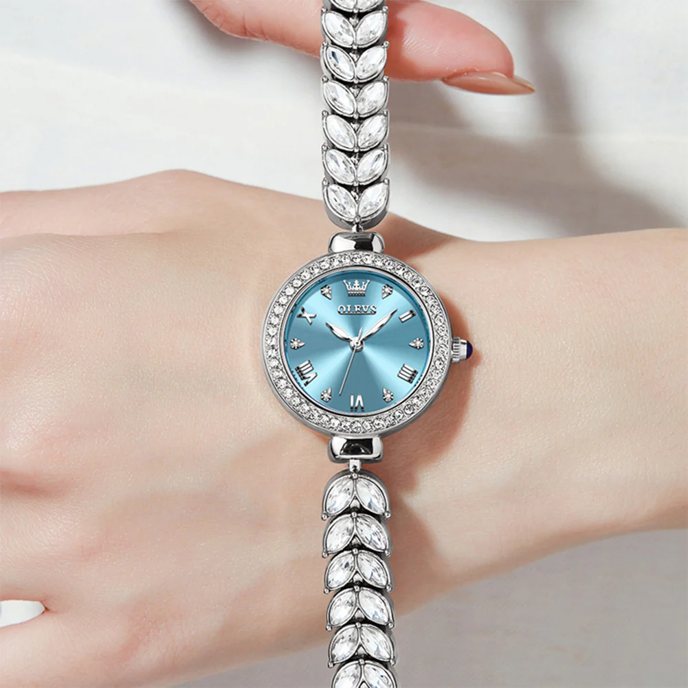 OLEVS 9971 Mermaid Full Diamond Quartz Women's Watch: Waterproof, Luminous, Fully Diamond-Set, Mermaid-Themed Design. - Image 41