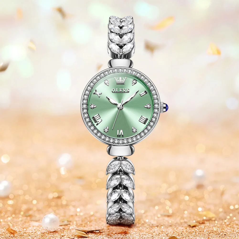 OLEVS 9971 Mermaid Full Diamond Quartz Women's Watch: Waterproof, Luminous, Fully Diamond-Set, Mermaid-Themed Design. - Image 54