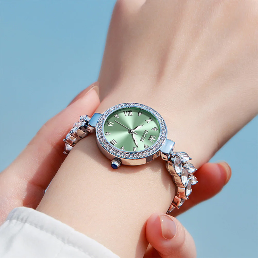 OLEVS 9971 Mermaid Full Diamond Quartz Women's Watch: Waterproof, Luminous, Fully Diamond-Set, Mermaid-Themed Design. - Image 57