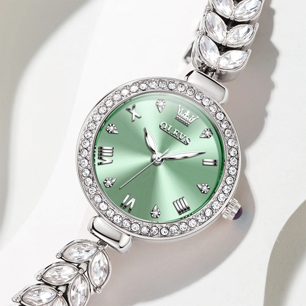 OLEVS 9971 Mermaid Full Diamond Quartz Women's Watch: Waterproof, Luminous, Fully Diamond-Set, Mermaid-Themed Design. - Image 64