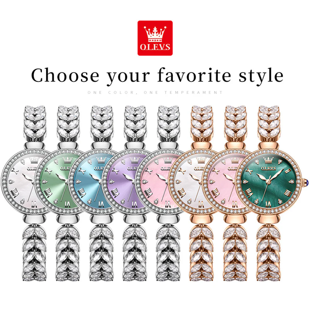 OLEVS 9971 Mermaid Full Diamond Quartz Women's Watch: Waterproof, Luminous, Fully Diamond-Set, Mermaid-Themed Design. - Image 66