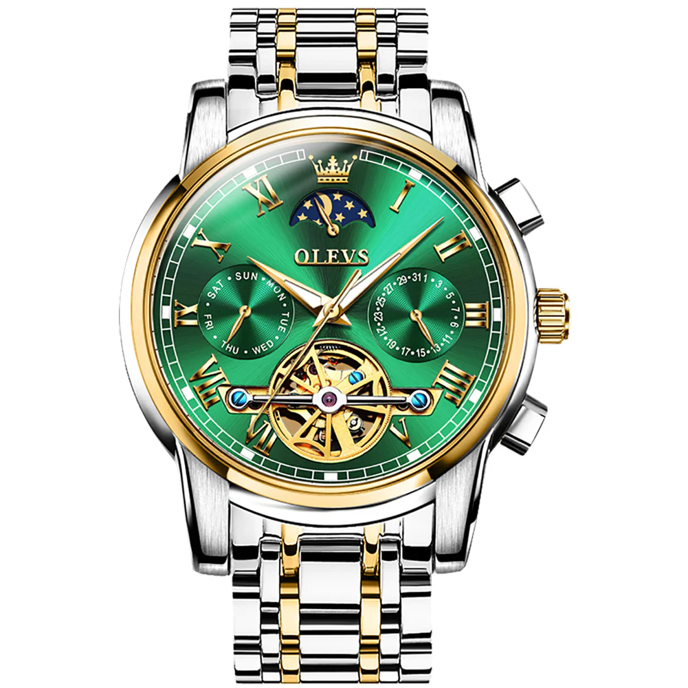 OLEVS 6617 Mens Automatic Watches Skeleton Tourbillon Mechanical Self Winding Luxury Dress Wrist Watch Waterproof Luminous Watch Gifts - Image 50