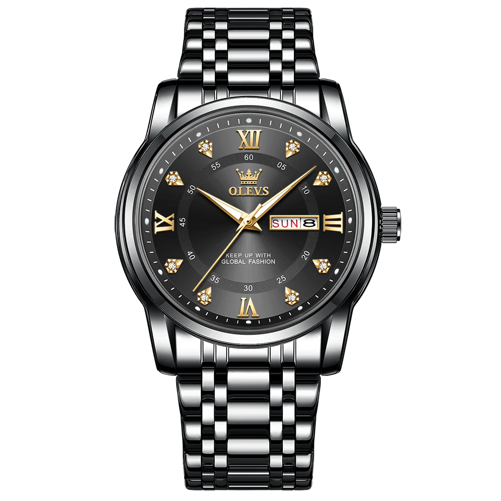 OLEVS 5513 Mens Watch Diamond Stainless Steel Waterproof Watches for Men - Image 32