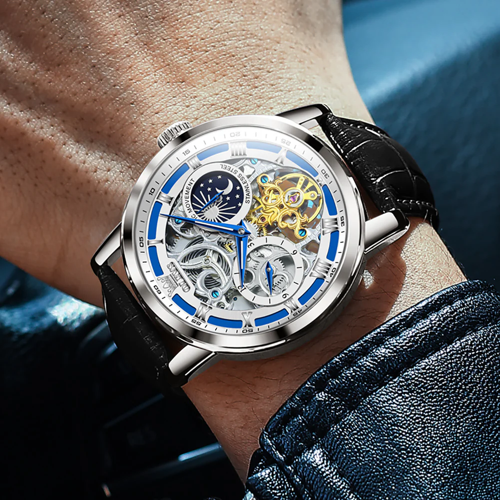 OLEVS 6670 Skeleton Watches for Mens Automatic Mechanical Self Winding Tourbillon Luxury Dress Wrist Watches Waterproof Luminous - Image 19