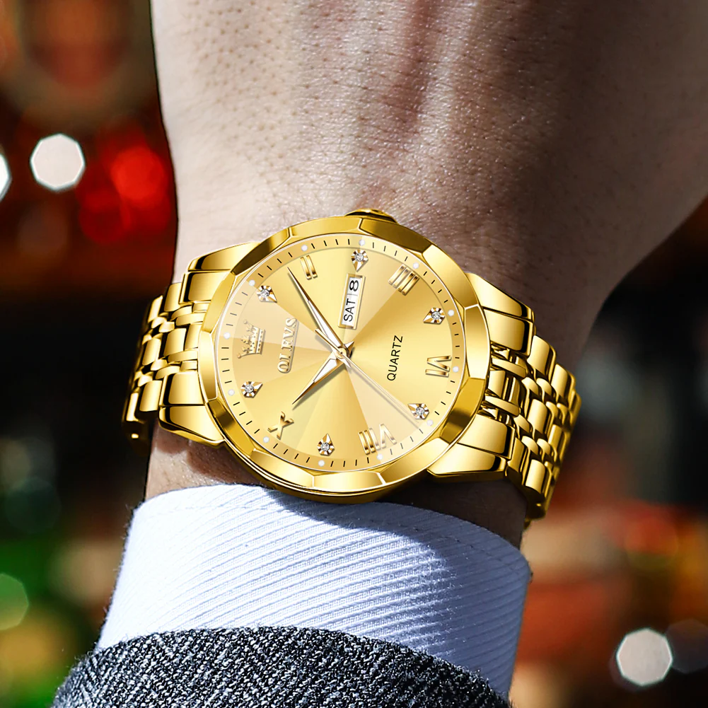 OLEVS 9931 Watches for Men Diamond Dress Luxury Casual Fashion Wrist Watch Waterproof Luminou - Image 10