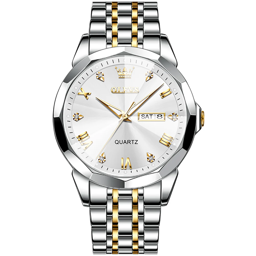 OLEVS 9931 Watches for Men Diamond Dress Luxury Casual Fashion Wrist Watch Waterproof Luminou - Image 15