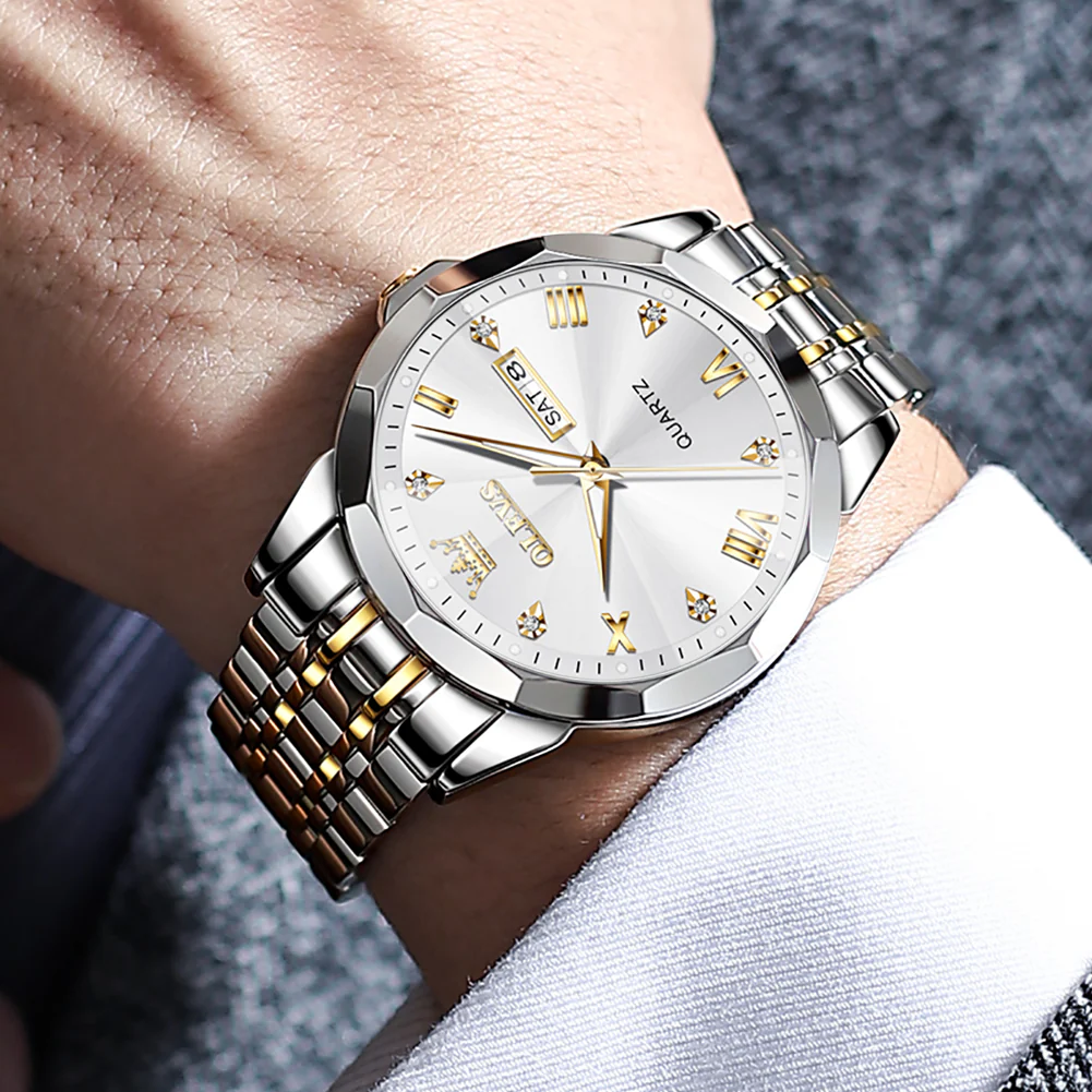 OLEVS 9931 Watches for Men Diamond Dress Luxury Casual Fashion Wrist Watch Waterproof Luminou - Image 17