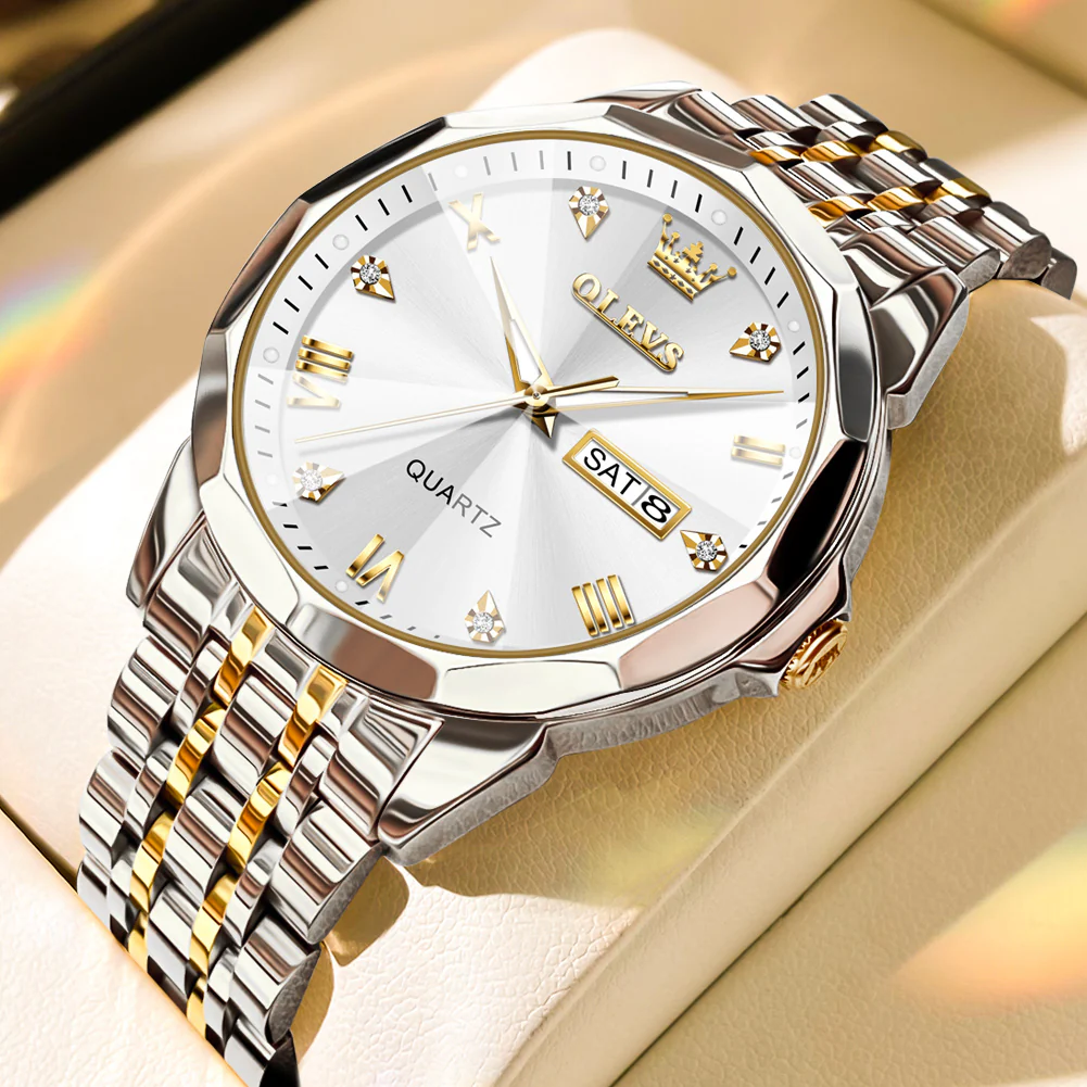OLEVS 9931 Watches for Men Diamond Dress Luxury Casual Fashion Wrist Watch Waterproof Luminou - Image 18