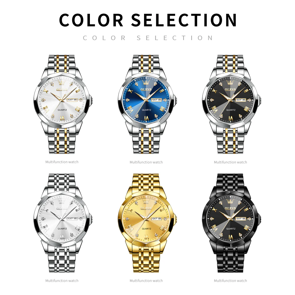 OLEVS 9931 Watches for Men Diamond Dress Luxury Casual Fashion Wrist Watch Waterproof Luminou - Image 28