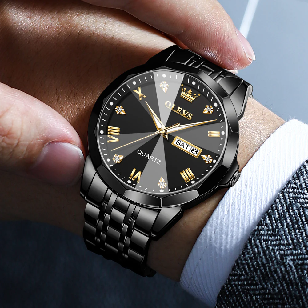 OLEVS 9931 Watches for Men Diamond Dress Luxury Casual Fashion Wrist Watch Waterproof Luminou - Image 30