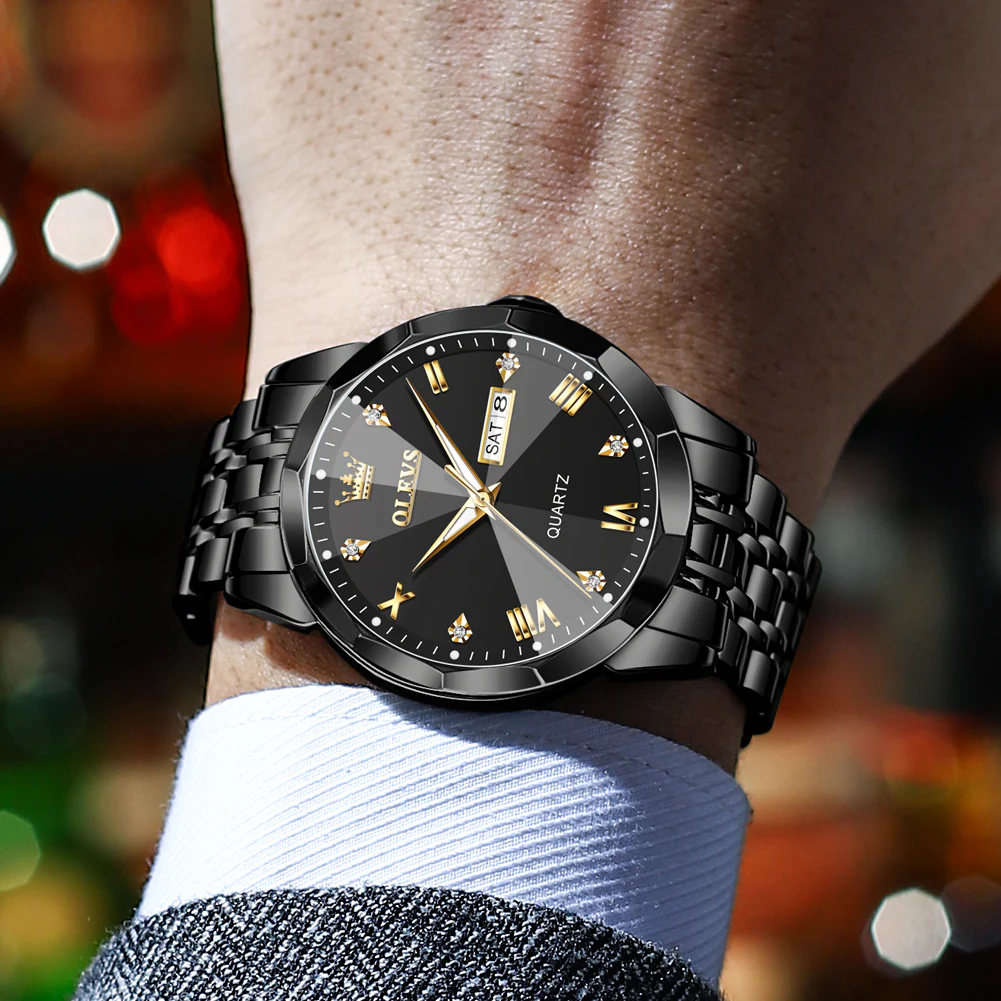 OLEVS 9931 Watches for Men Diamond Dress Luxury Casual Fashion Wrist Watch Waterproof Luminou - Image 31