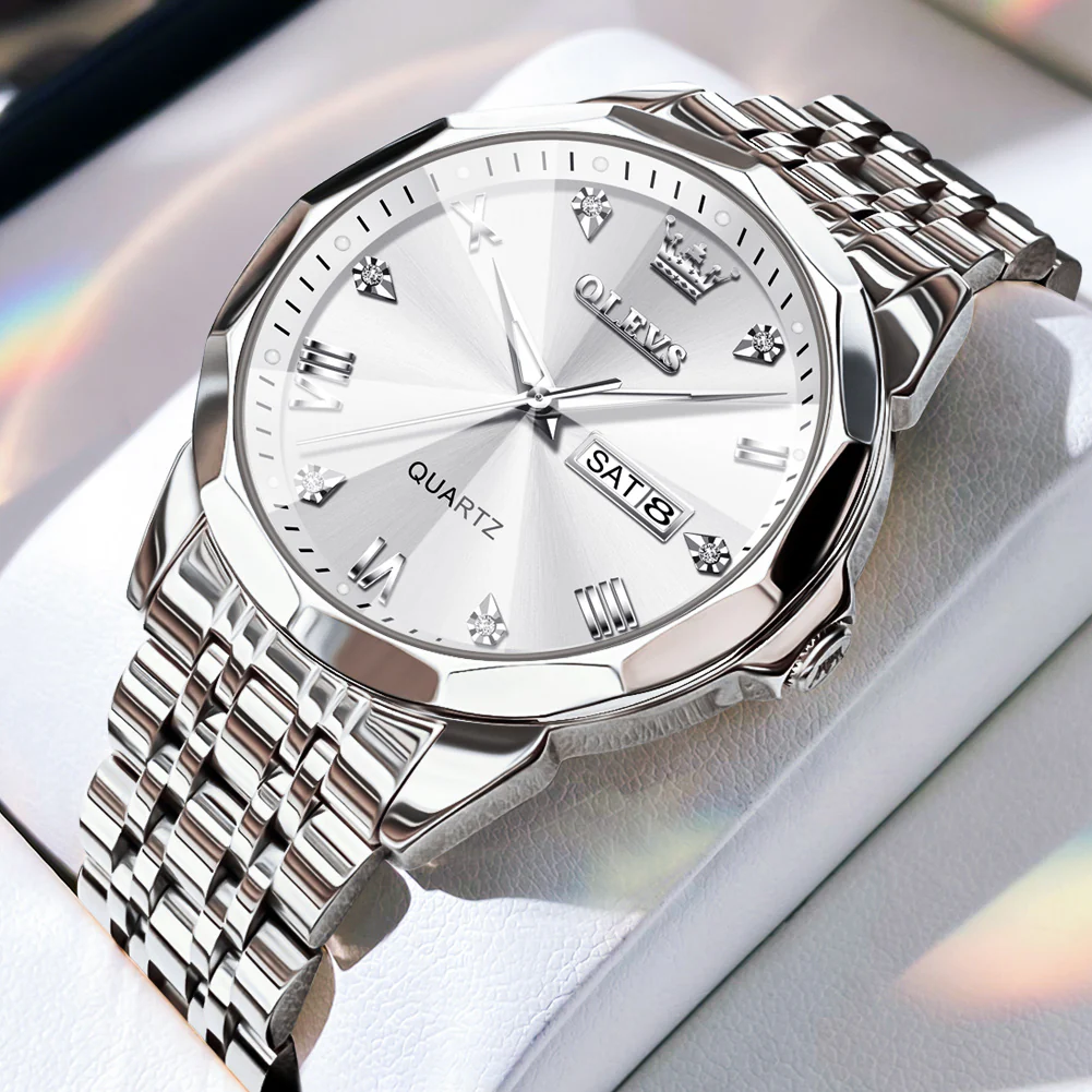 OLEVS 9931 Watches for Men Diamond Dress Luxury Casual Fashion Wrist Watch Waterproof Luminou - Image 39